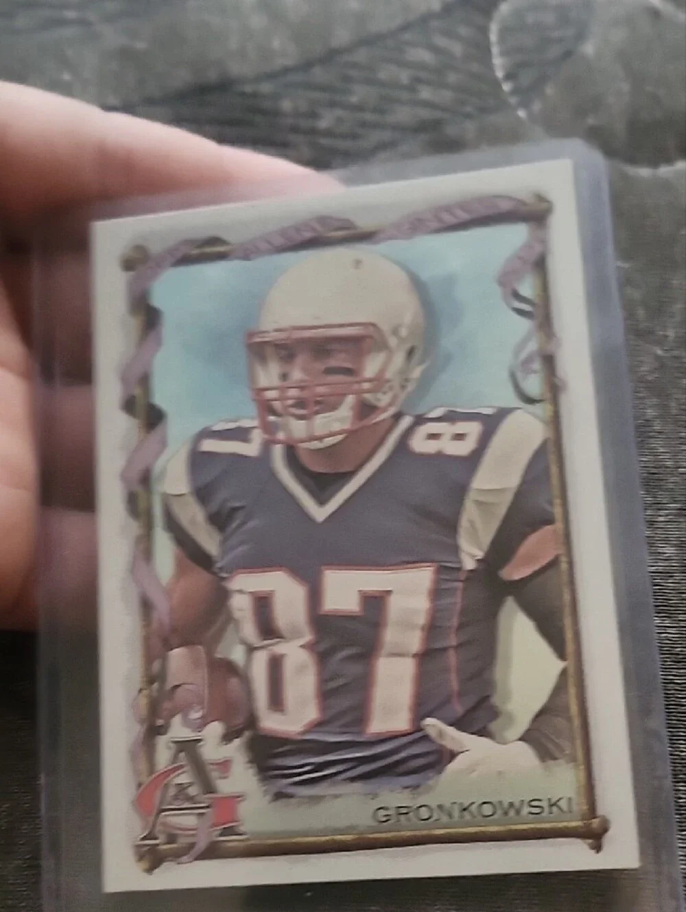 Topps Football Card Sleeve with Clear Front and Purple Accents